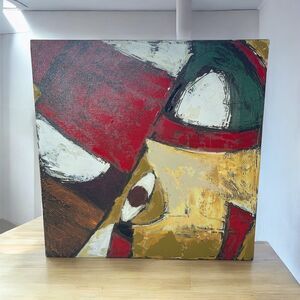 Ryan Radcliffe The Odyssey Series Abstract Painting 14x14x2 Signed Verso 1 Pc.